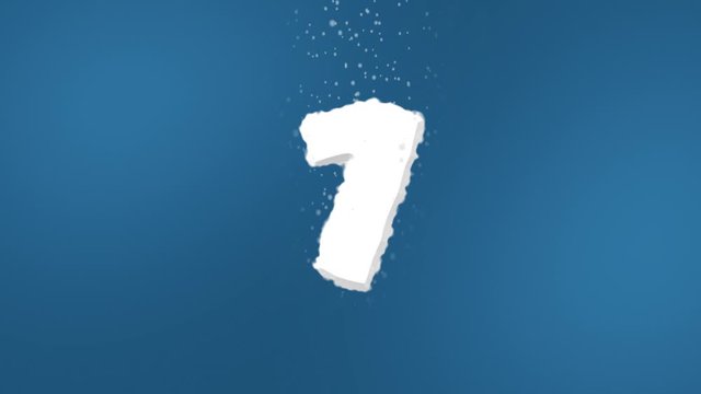 Effervescent Numbers Dissolving in Water Counting Up from 1 to 5