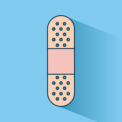 band aid icon, colorful design