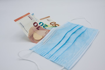 Ffp2 mask. Market value in pandemic time. Health and business.