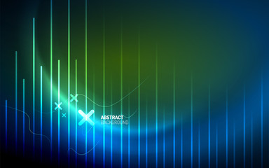 Abstract background - blue neon line design for Wallpaper, Banner, Background, Card, Book Illustration, landing page