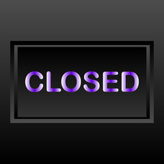 closed sign flat icon design
