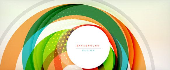 Trendy simple circle abstract background, dynamic motion concept. Vector Illustration For Wallpaper, Banner, Background, Card, Book Illustration, landing page