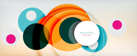 Trendy simple circle abstract background, dynamic motion concept. Vector Illustration For Wallpaper, Banner, Background, Card, Book Illustration, landing page