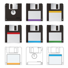 Floppy Disk Vector Illustration