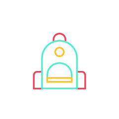 backpack icon vector illustration color line