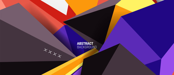 Fototapeta premium Trendy simple triangle abstract background, dynamic motion concept. Vector Illustration For Wallpaper, Banner, Background, Card, Book Illustration, landing page