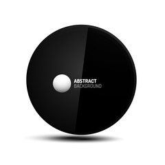 Circle button or banner for text design template. Abstract background or button concept