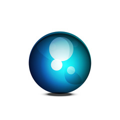 Sphere web glossy button, vector internet design element