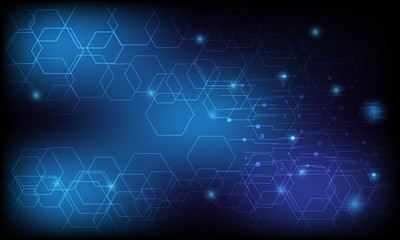 Abstract lines and connection points Digital data connection technology and big data concepts and can be used for your design