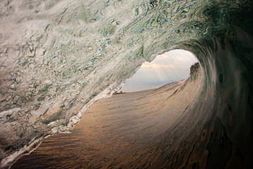 POV view from inside a wave