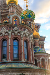 Fototapeta na wymiar Church of the Savior on Spilled Blood or Cathedral of the Resurrection of Christ is one of the main sights of Saint Petersburg, Russia