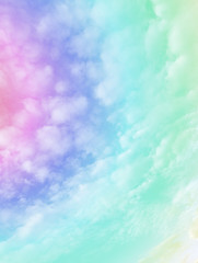abstract cloud and sky with a pastel rainbow-colored background