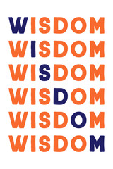 Wisdom Colorful isolated vector saying