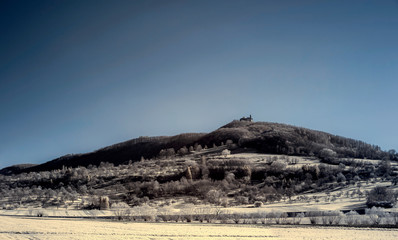 Die Burg Teck in Infrarot