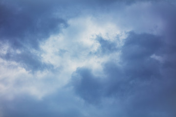 Naklejka na ściany i meble Dramatic cloudy sky. Abstract nature sky background