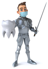 Fototapeta premium 3D illustration of a cartoon character with a mask