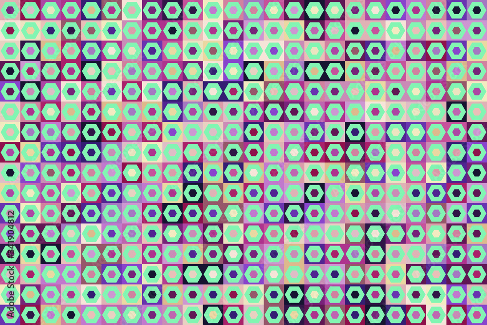Poster abstract multicolored geometric pattern. different geometric figures background. flat minimal style.