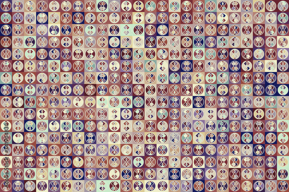 Poster abstract multicolored geometric pattern. different geometric figures background. flat minimal style.