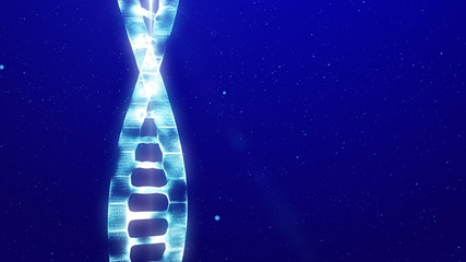 DNA background for business science or technology with Copy Space. 3D Rendering © xreflex