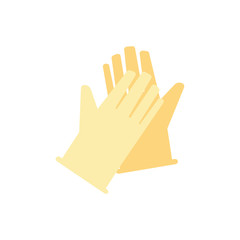 gloves symbol of protection on white background