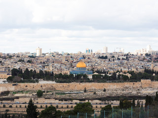 Fototapeta na wymiar Israel Jerusalem view from Mount of Olives　