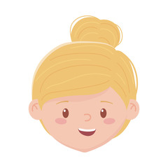 Isolated avatar blond woman head vector design