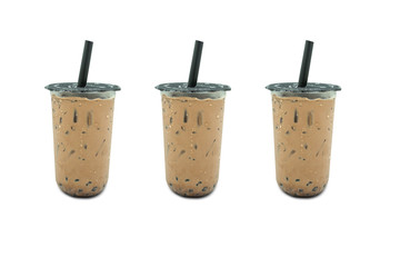 Cocoa, pearls on a white background