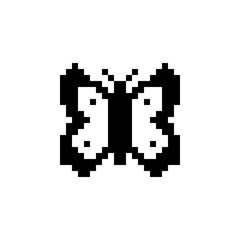 Fototapeta premium Butterfly. Pixel icon. Animal vector illustration