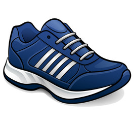 Vector sport shoes design isolated