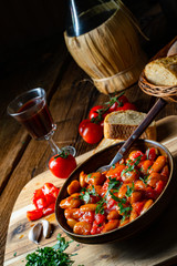 Rustic giant beans with fresh tomato sauce