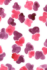 Watercolor illustration abstract background red spots