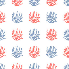 Seaweed. Colored Vector Patterns in Flat style