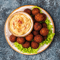 Falafel - traditional dish of Israeli and Middle Eastern cuisine