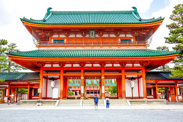 Obraz premium Heian Shrine in Kyoto. One of the most popular city for tourist in Japan
