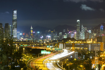 Obraz na płótnie Canvas hong kong city at night