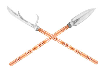 ancient sword isolated on white background