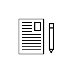 resume icon vector illustration outline design
