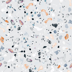 Terrazzo Texture Vector. Flooring Seamless Pattern