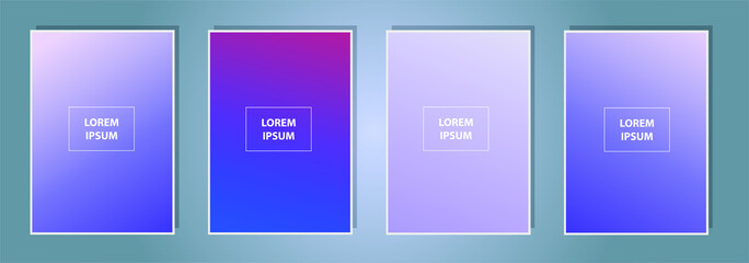 Abstract creative multicolored blurred vector background set. Minimal style texture for your art and design