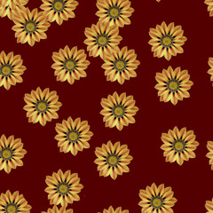 Watercolor seamless pattern with flowers and leaves. Vintage floral pattern. Flower seamless pattern. Botanical art. Floral botanical collection. Wedding floral set. Watercolor botanical design