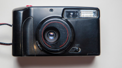 Old film camera , vintage look, used camera