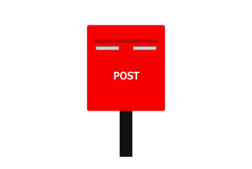 赤色の郵便ポストのイラスト