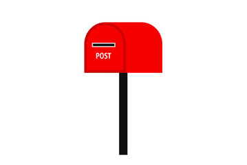 赤色の郵便ポストのイラスト