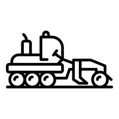 Transport grader machine icon. Outline transport grader machine vector icon for web design isolated on white background