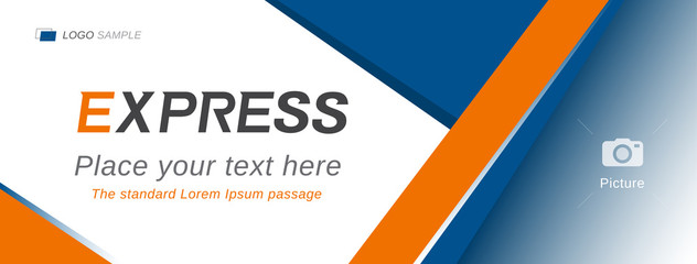 Web banner template for advertisement with space for adding your picture