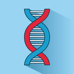 DNA chain icon, colorful design