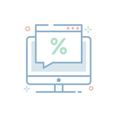 Online Discount Vector icon