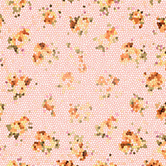 Seamless background pattern. Mosaic tile ornament pattern.