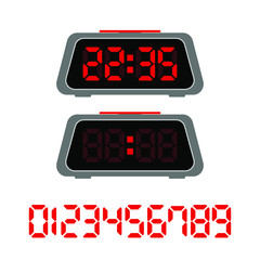 digital alarm clock vector