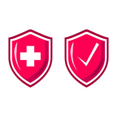 Obraz premium Vector icon of the immune system. immune system. Protection of health bacterial viruses. Prevention of human germs medically.